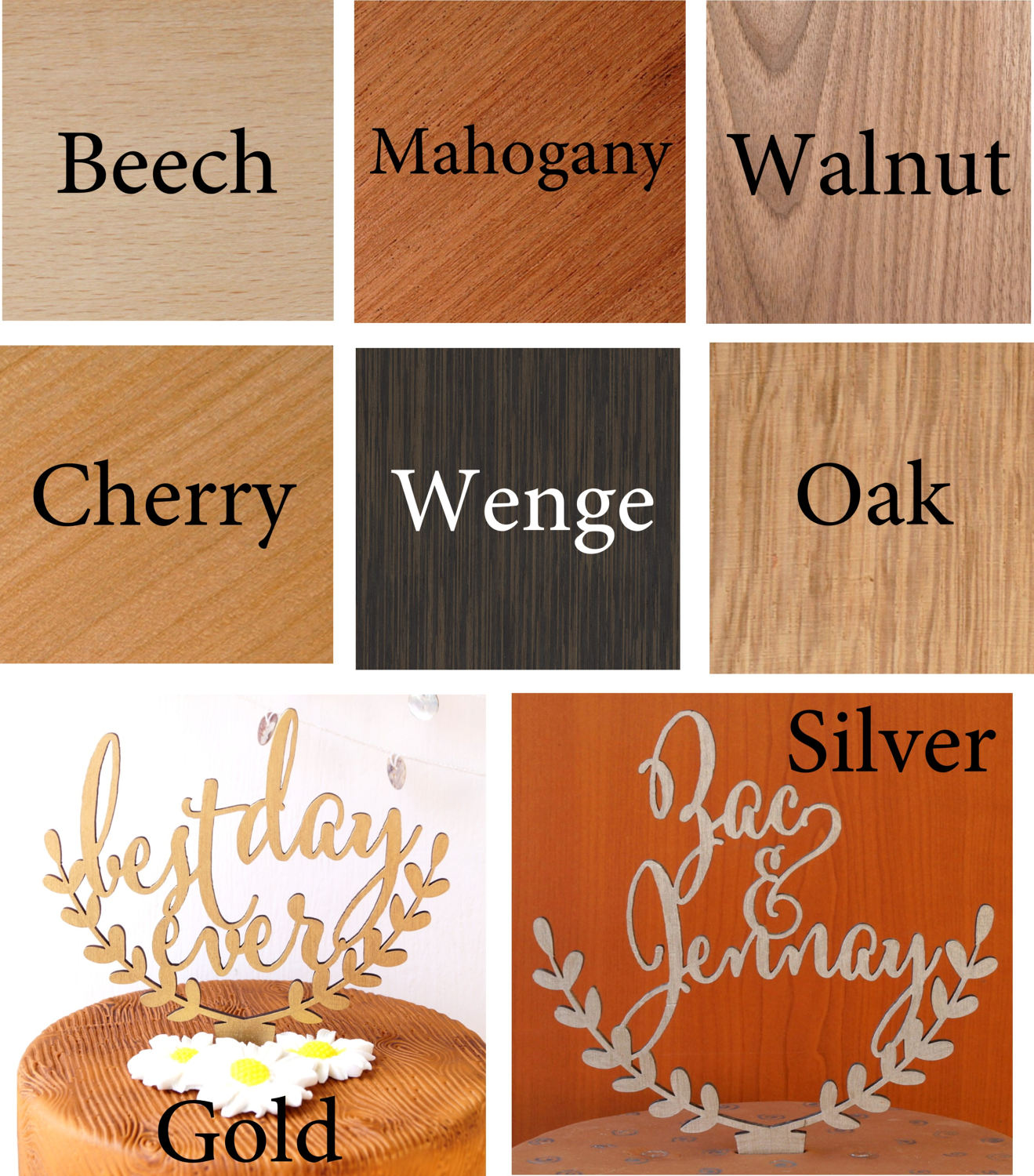 Wedding cake topper, rustic wooden cake topper, personalized cake topper, initials cake topper, custom made cake decoration, letters topper