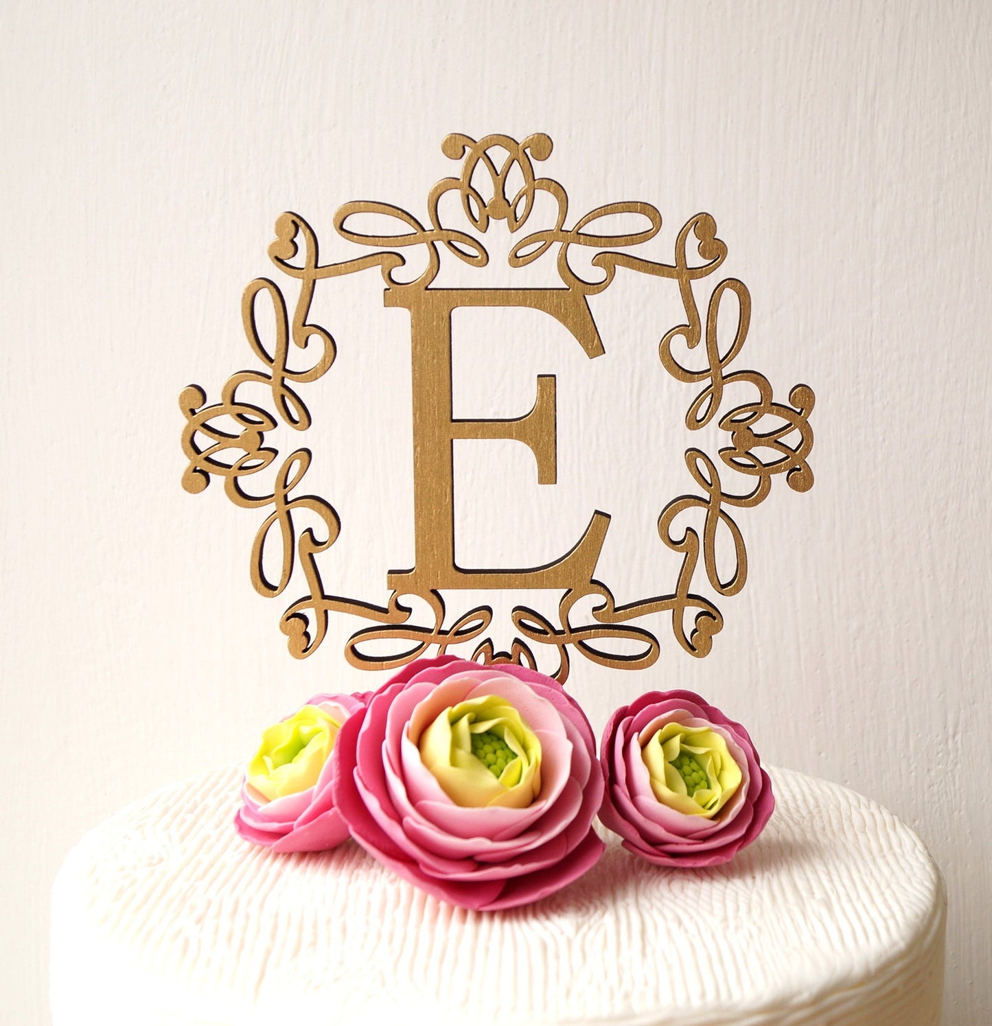 Monogram cake topper, cake topper for wedding, large letter cake topper, gold cake topper, wedding cake topper
