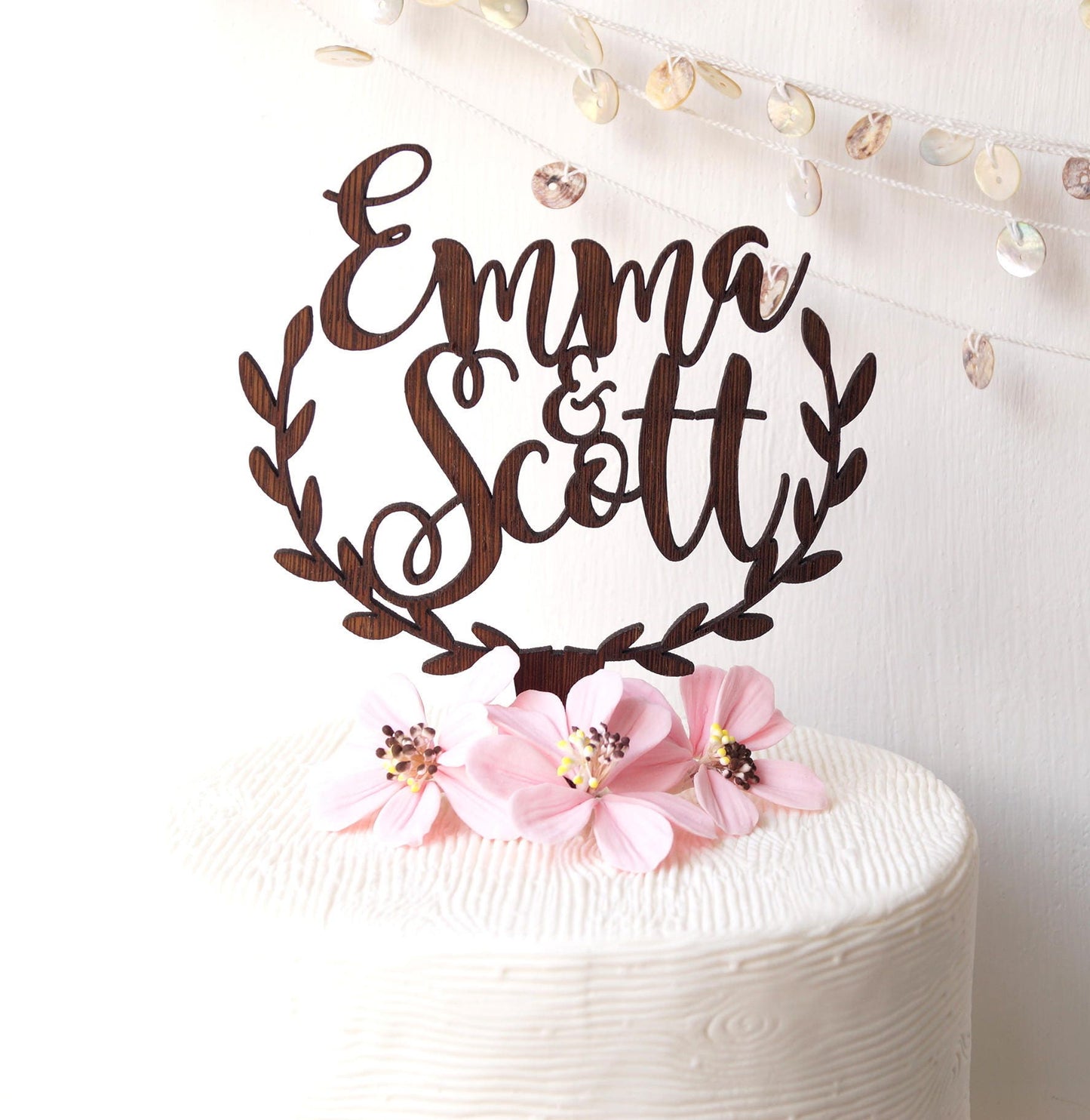 Wedding cake topper, personalized rustic cake topper, wooden cake topper, cake topper, custom cake topper, your choice of wood