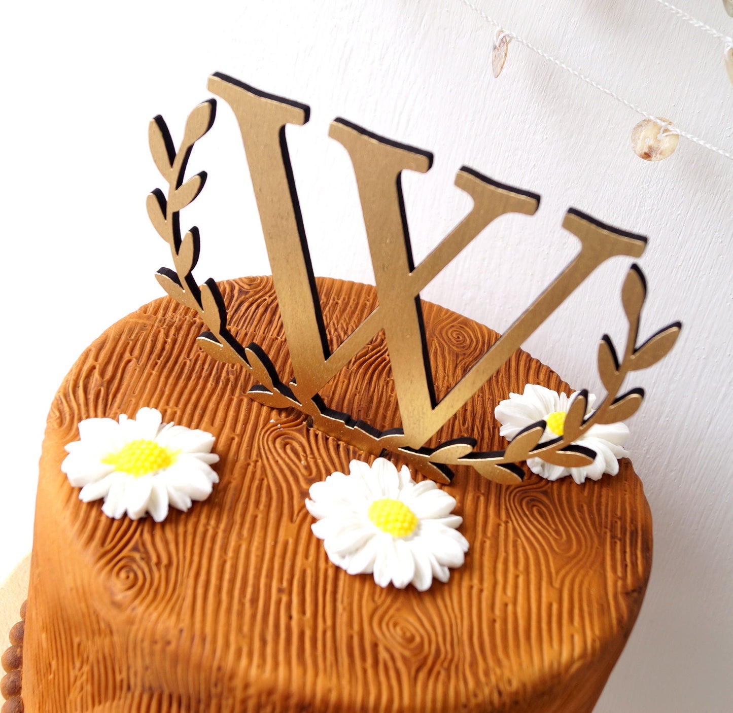 Monogram cake topper, wedding cake topper, rustic cake topper, wooden monogram topper, initial letter topper, wood cake decoration