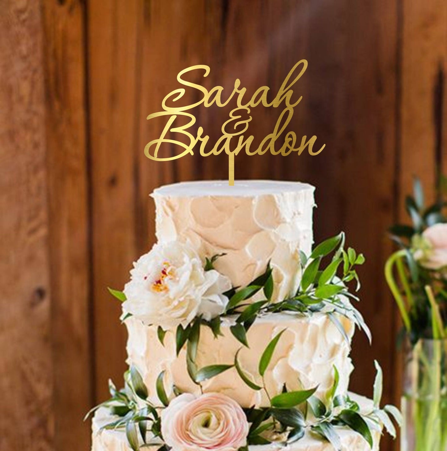 Cake topper for wedding, personalized cake topper, wedding cake topper, names cake topper, rustic wooden cake topper