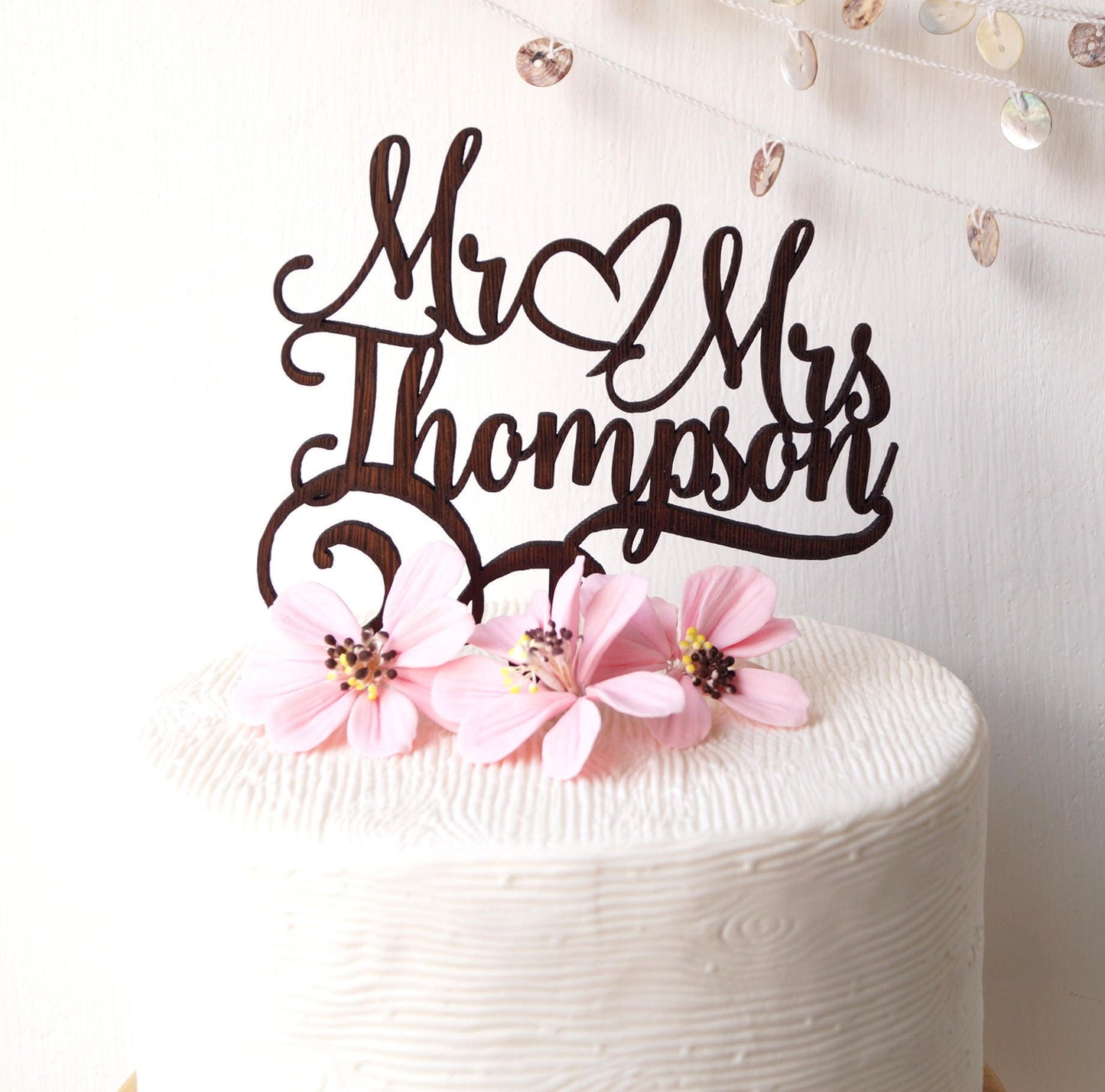 Mr and Mrs cake topper, rustic wooden cake topper, wedding cake decoration, personalized cake topper, custom made cake topper