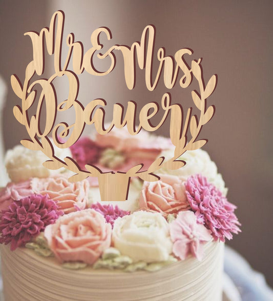 Mr & Mrs cake topper, personalized cake topper, rustic wooden cake topper, wedding cake topper, cake toppers for wedding