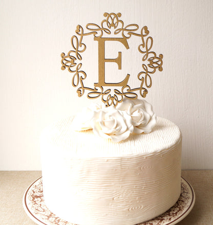 Monogram cake topper, cake topper for wedding, large letter cake topper, gold cake topper, wedding cake topper