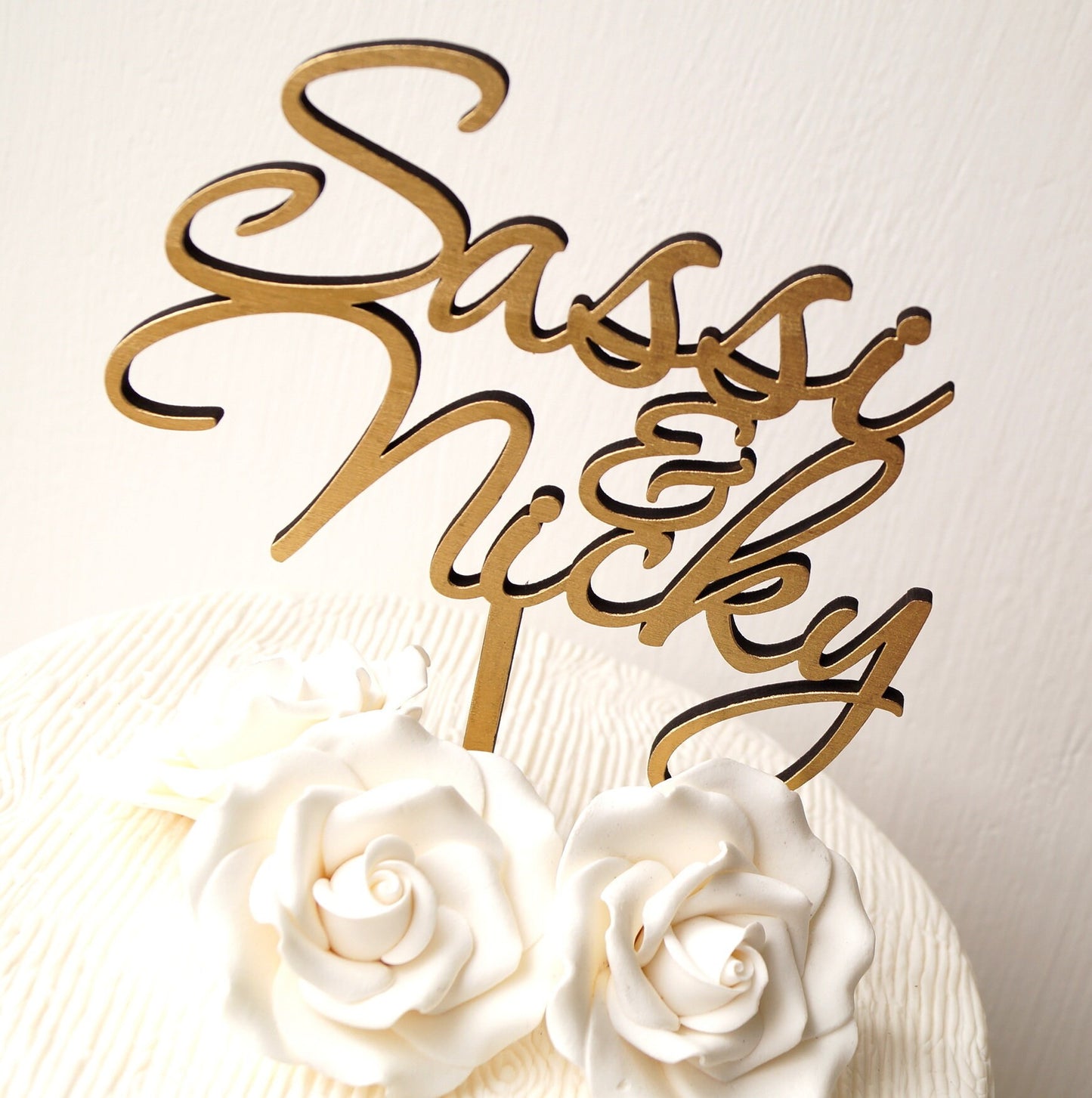 Cake topper, gold cake topper, names cake topper, wedding cake topper, cake topper for wedding, party cake topper