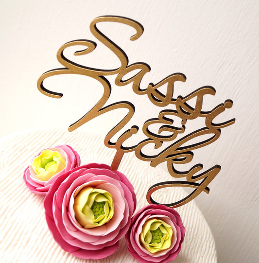 Cake topper for wedding, personalized cake topper, wedding cake topper, names cake topper, rustic wooden cake topper