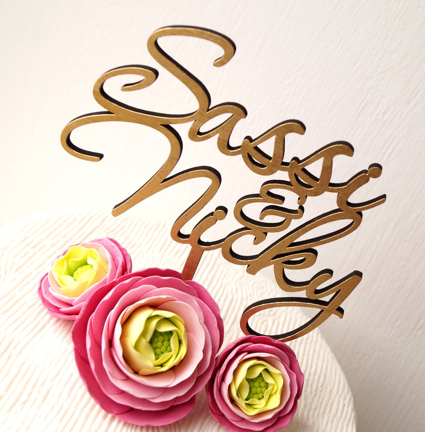 Cake topper, gold cake topper, names cake topper, wedding cake topper, cake topper for wedding, party cake topper