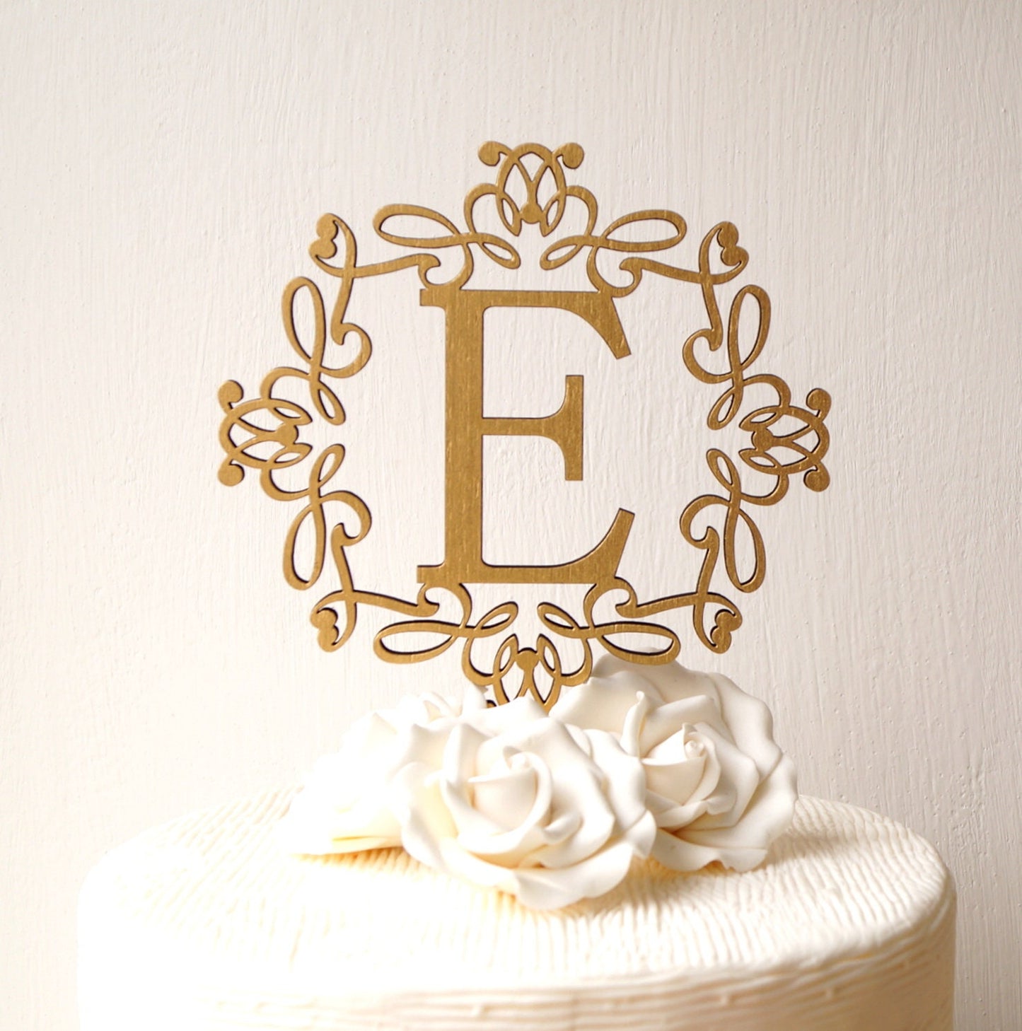 Monogram cake topper, cake topper for wedding, large letter cake topper, gold cake topper, wedding cake topper