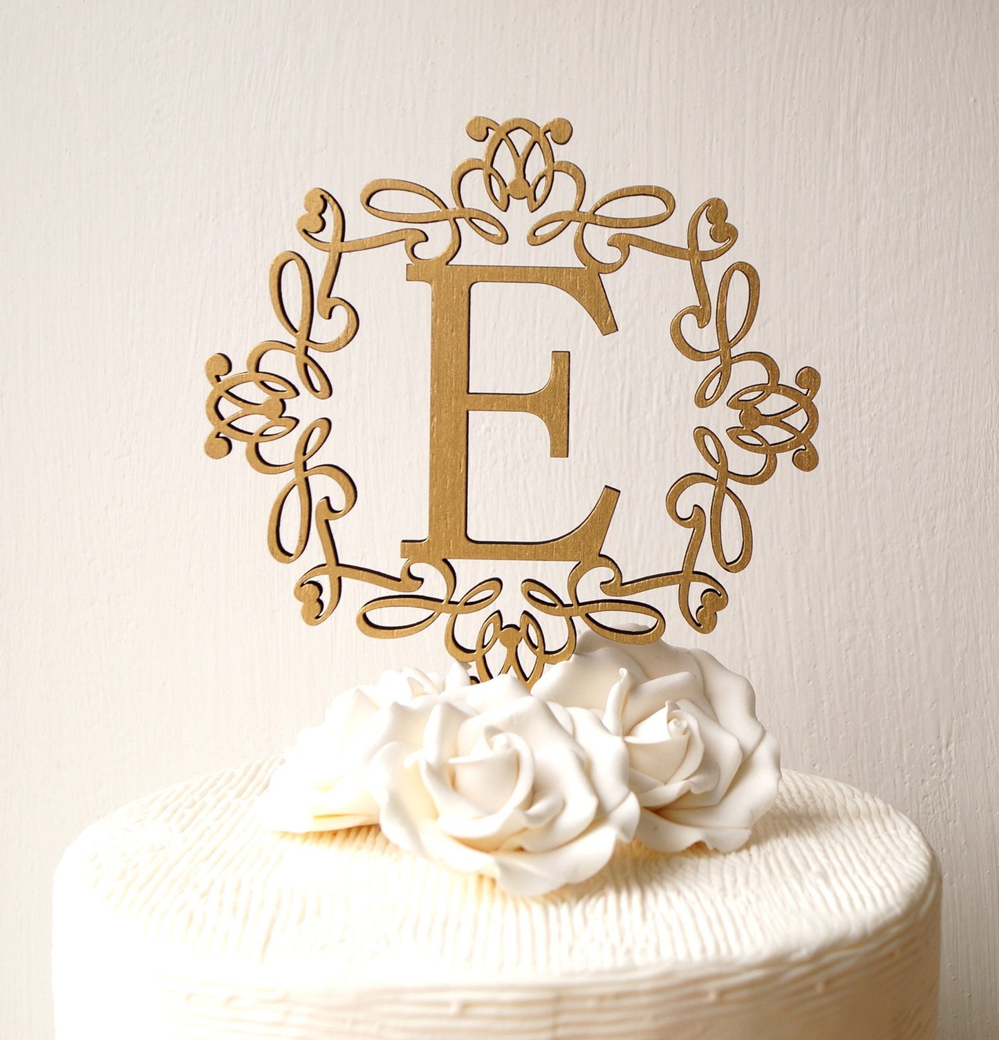 Monogram cake topper, cake topper for wedding, large letter cake topper, gold cake topper, wedding cake topper