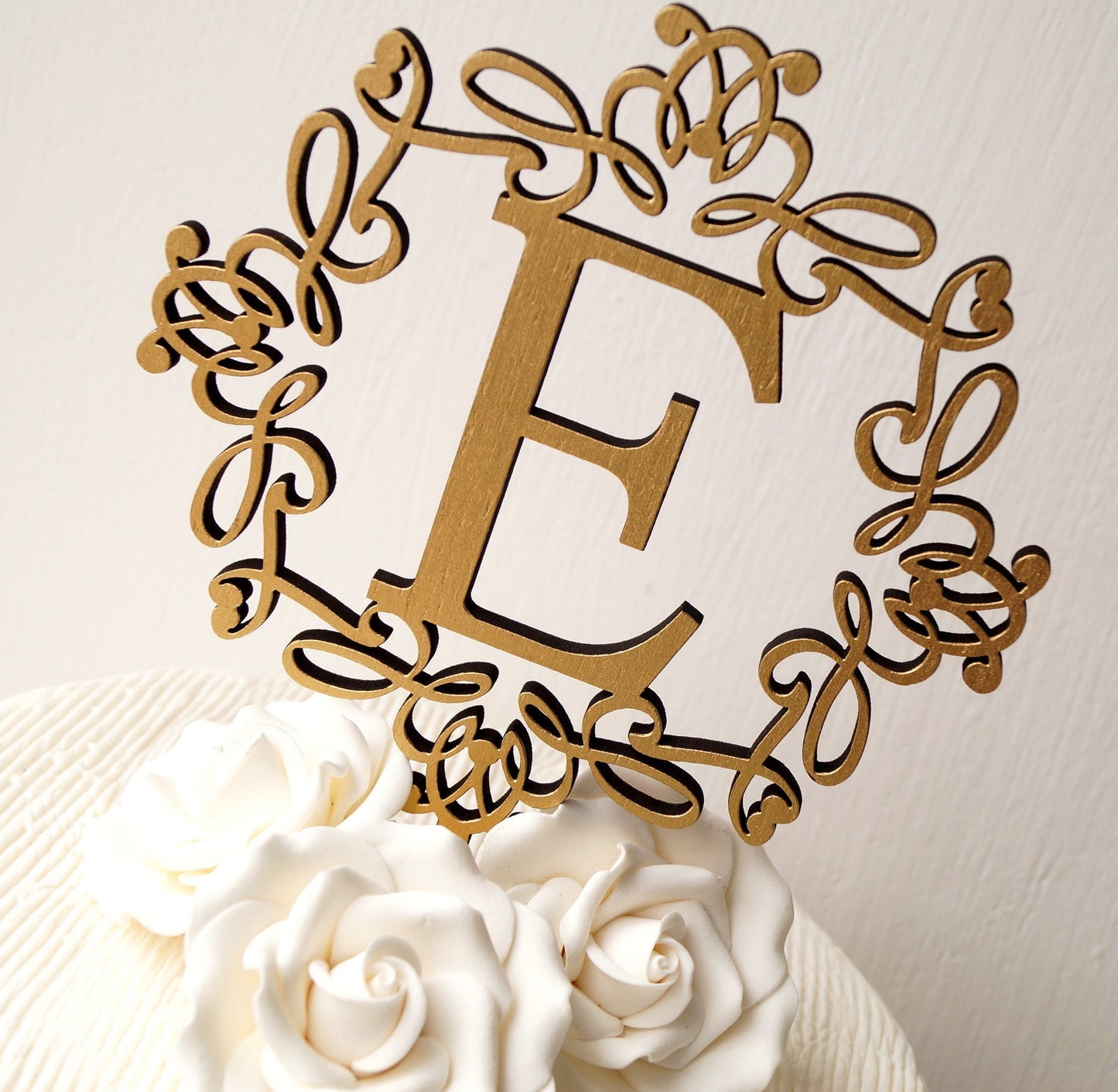 Monogram cake topper, cake topper for wedding, large letter cake topper, gold cake topper, wedding cake topper