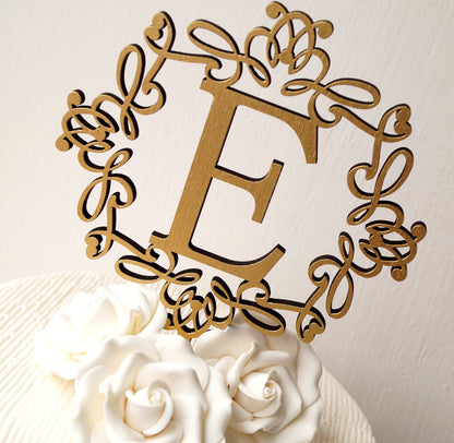 Monogram cake topper, cake topper for wedding, large letter cake topper, gold cake topper, wedding cake topper