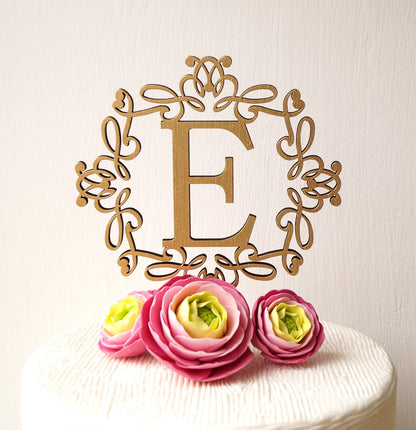Monogram cake topper, cake topper for wedding, large letter cake topper, gold cake topper, wedding cake topper