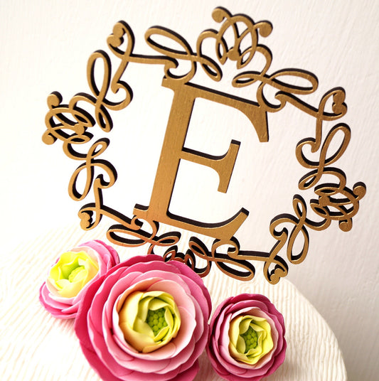 Monogram cake topper, cake topper for wedding, large letter cake topper, gold cake topper, wedding cake topper
