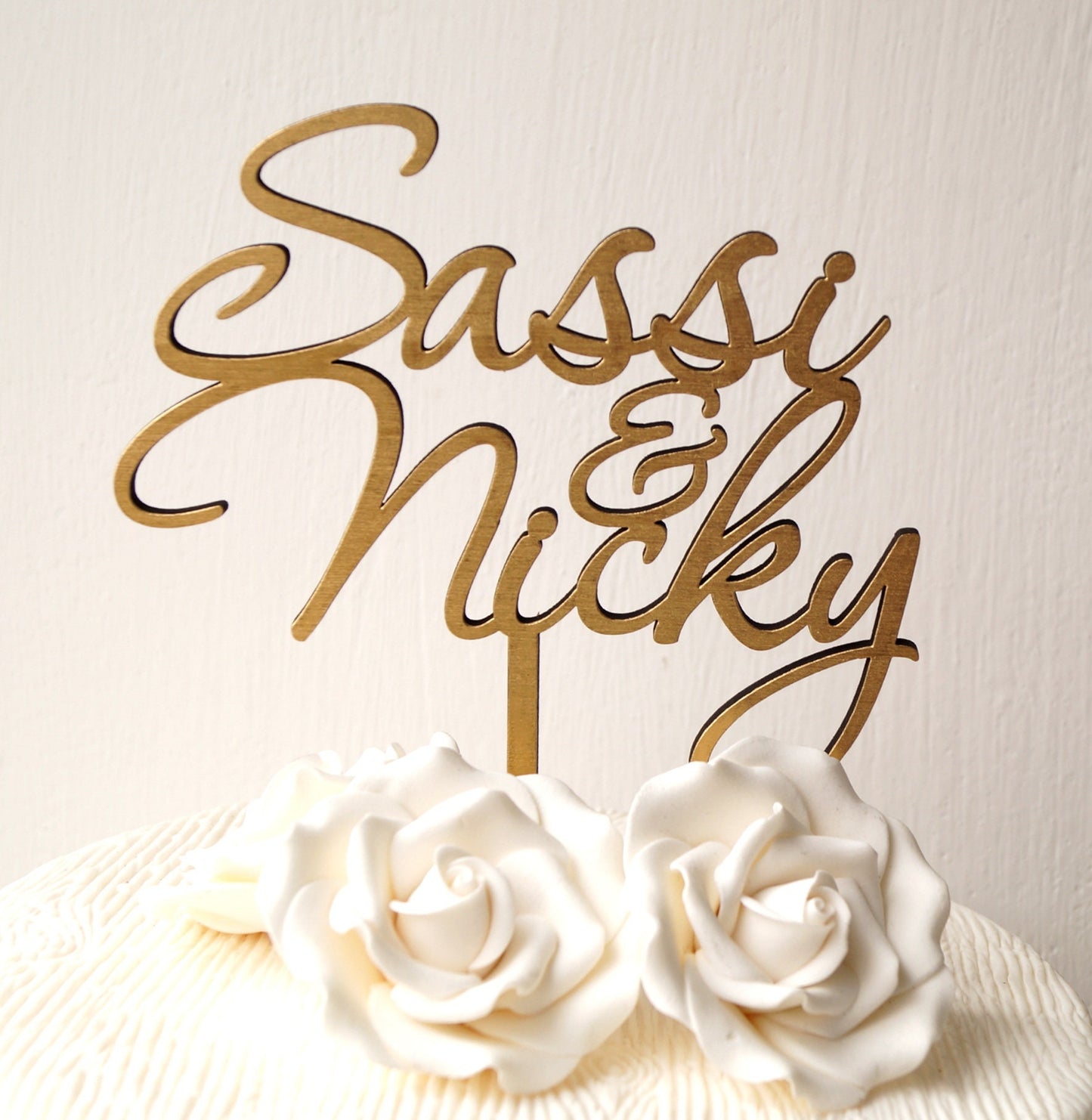 Cake topper, gold cake topper, names cake topper, wedding cake topper, cake topper for wedding, party cake topper