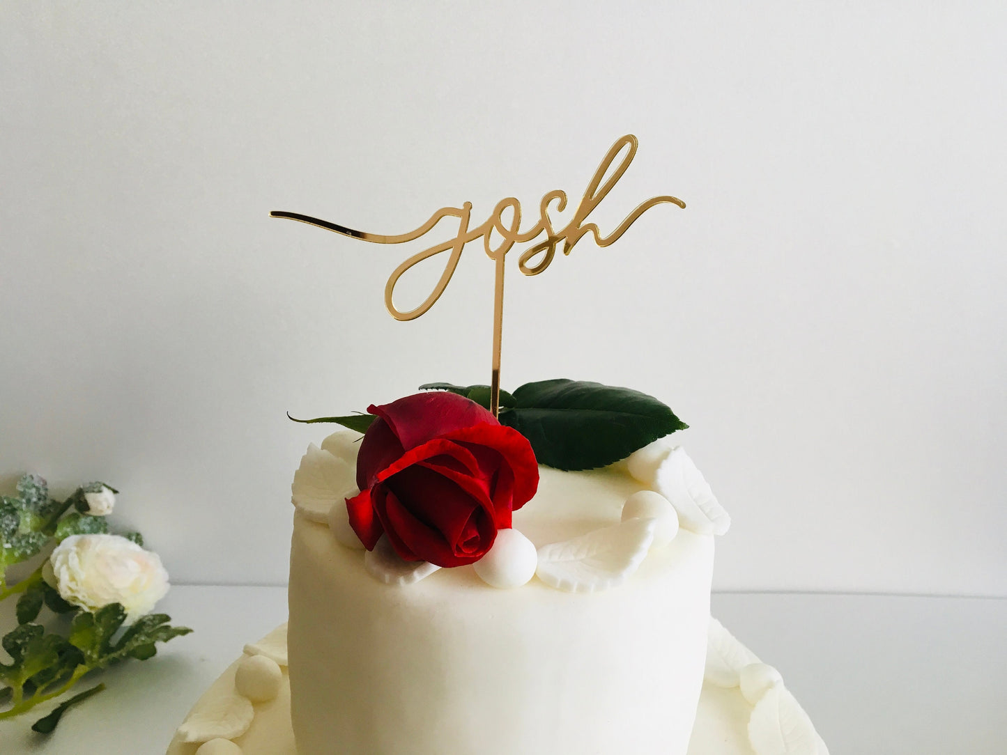 Personalized Wedding Cake Toppers - Two Custom Names - Bride and Groom - Mr and Mrs
