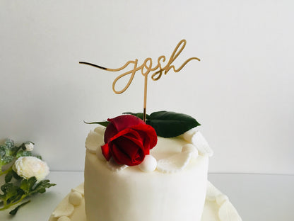 Personalized Wedding Cake Toppers - Two Custom Names - Bride and Groom - Mr and Mrs