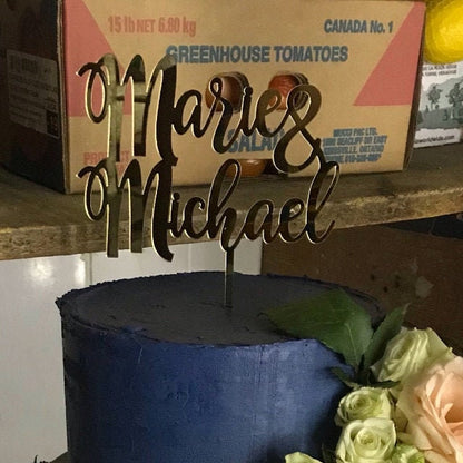 Personalized Wedding Cake Topper with Last Name - Mr and Mrs Cake Decoration