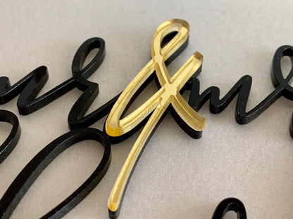 Personalized Mr & Mrs Wedding Cake Topper with Custom Last Name
