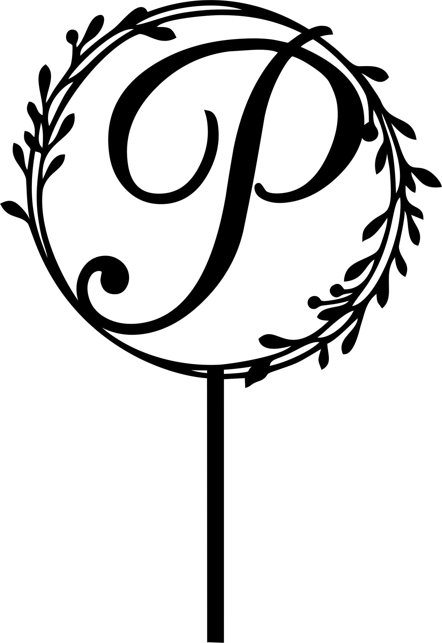 Rustic Letter B Cake Topper: Silver Initial Wedding Decor