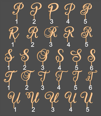 Rustic Initial Wedding Cake Topper: Birch Wood Monogram
