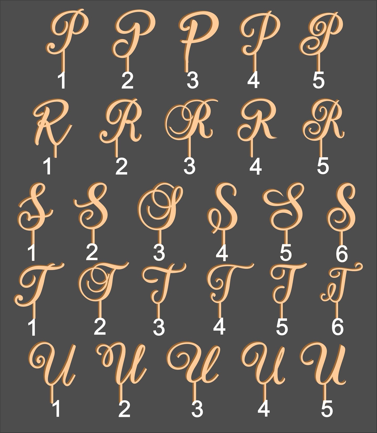 Monogram Wedding Cake Topper: Rustic Initial Letter, Birch Wood