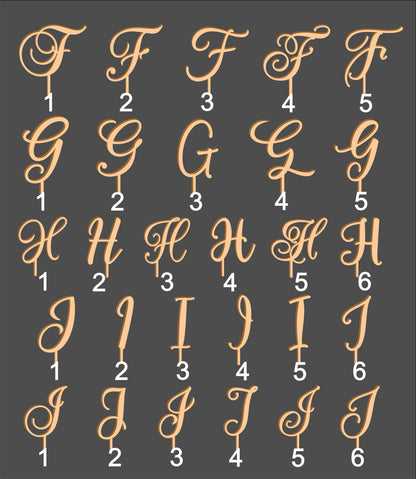Rustic Initial Wedding Cake Topper: Birch Wood Monogram