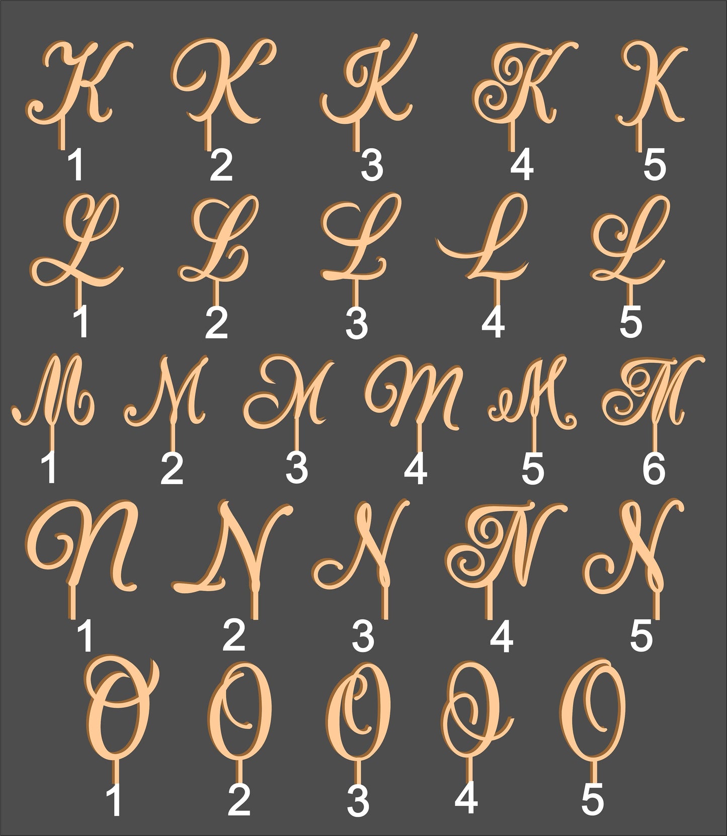 Monogram Wedding Cake Topper: Rustic Initial Letter, Birch Wood