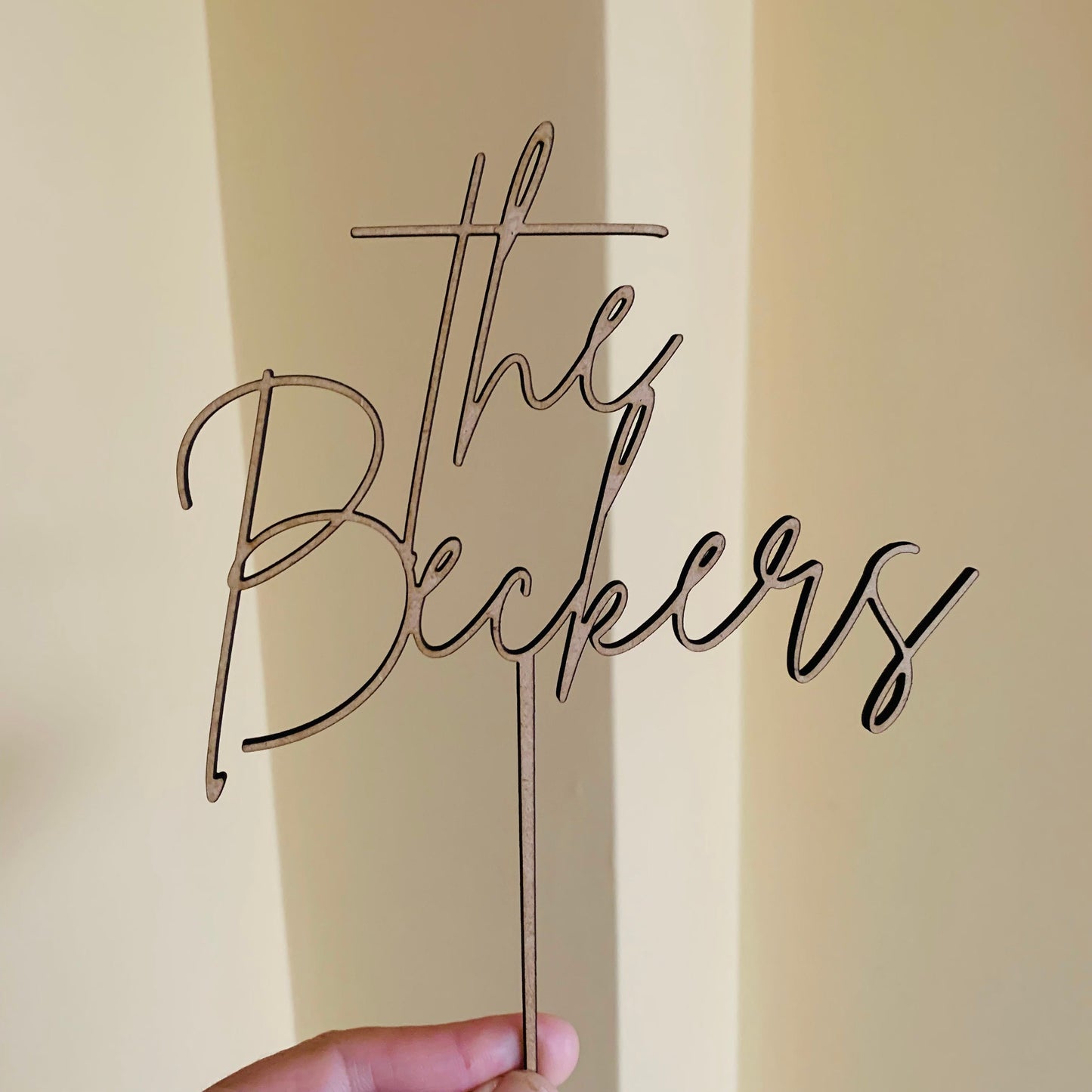 Personalized Last Name Wedding Topper, Custom Acrylic Surname Sign, Elegant Reception Cake Decor