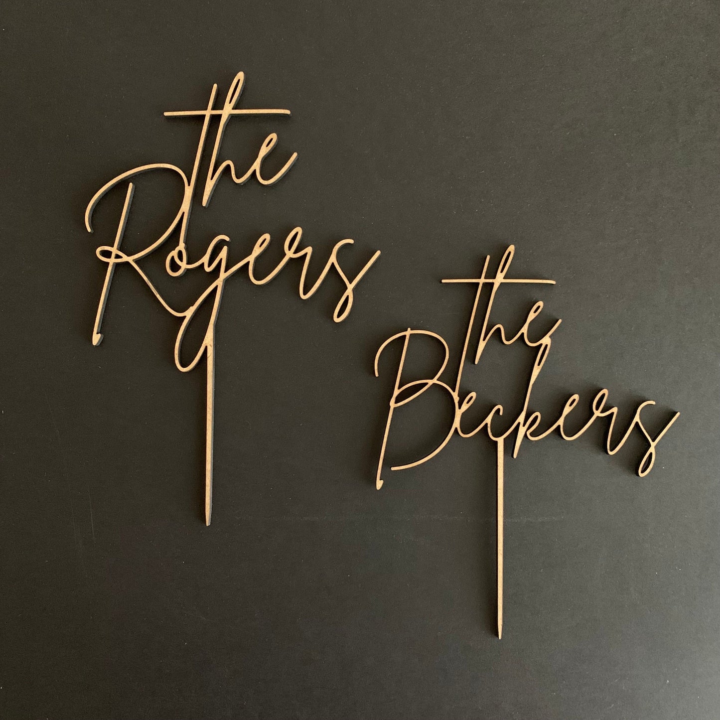 Personalized Last Name Wedding Topper, Custom Acrylic Surname Sign, Elegant Reception Cake Decor