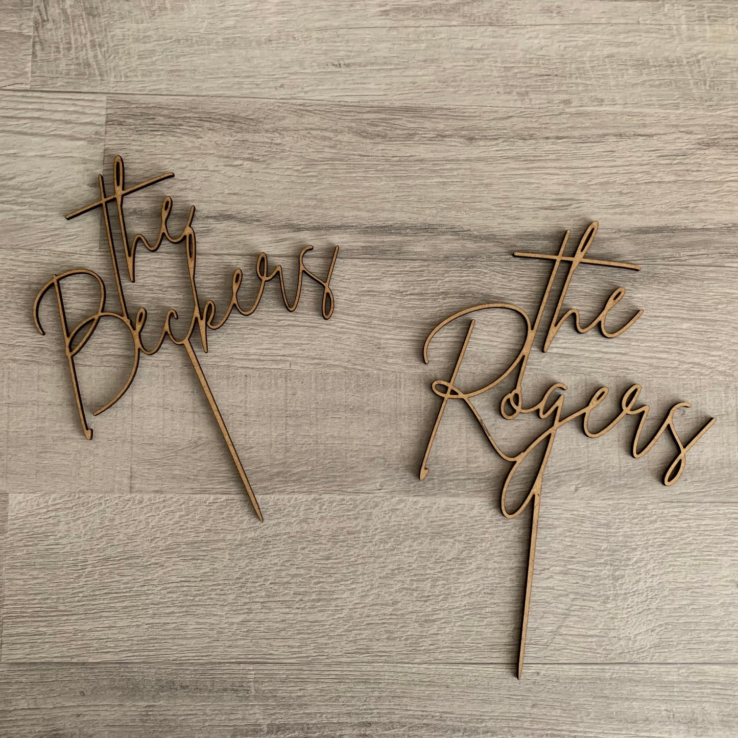 Personalized Last Name Wedding Topper, Custom Acrylic Surname Sign, Elegant Reception Cake Decor