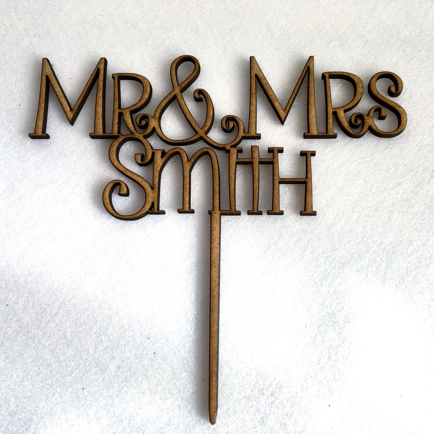 Custom Mr & Mrs Wood Cake Topper - Personalized Rustic Wedding Decorations
