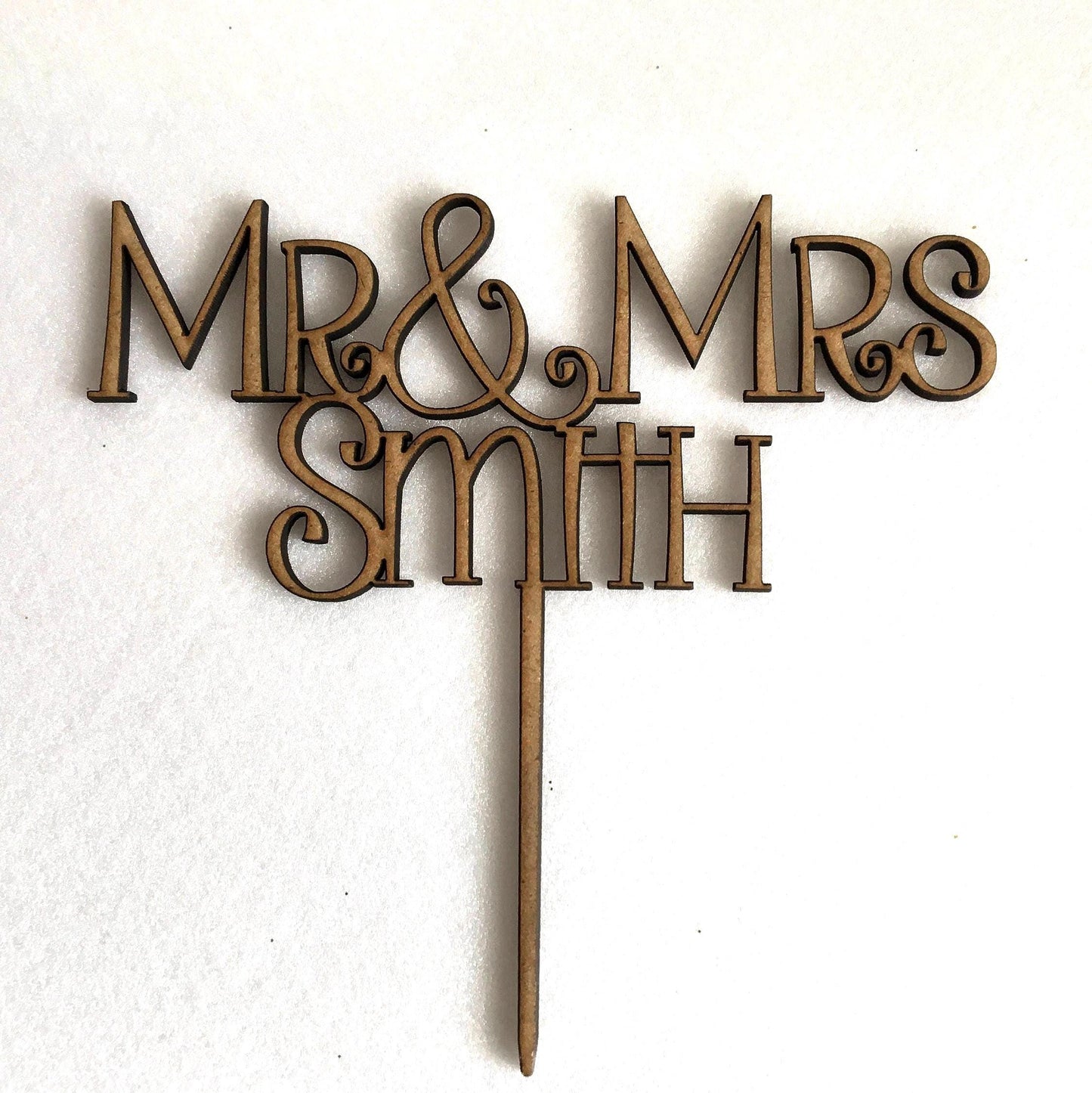 Custom Mr & Mrs Wood Cake Topper - Personalized Rustic Wedding Decorations