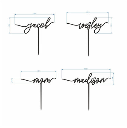 Personalized Wedding Cake Toppers - Two Custom Names - Bride and Groom - Mr and Mrs