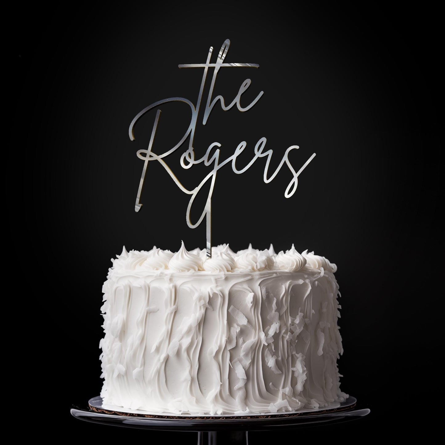 Personalized Last Name Wedding Topper, Custom Acrylic Surname Sign, Elegant Reception Cake Decor