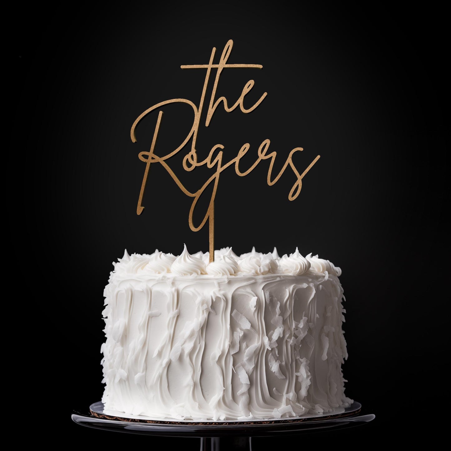 Personalized Last Name Wedding Topper, Custom Acrylic Surname Sign, Elegant Reception Cake Decor